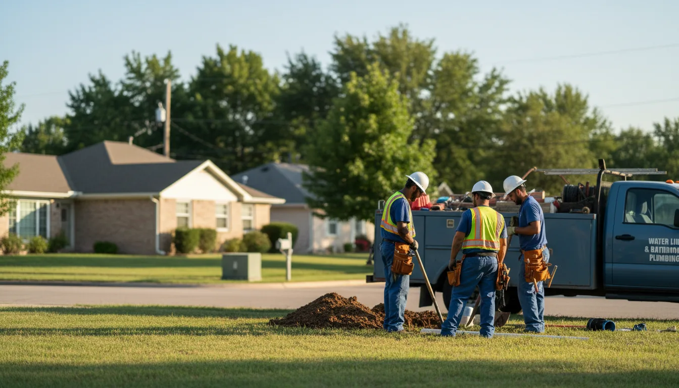Residential water line and bathroom plumbing service in De Lancey, PA